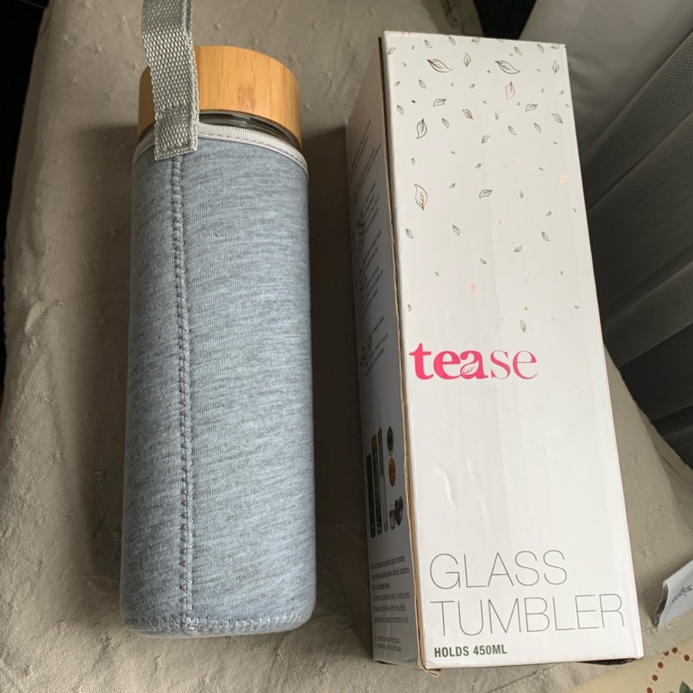 New Tease 3 in 1 Sustainable Glass and Bamboo Tea Tumbler Diffuser